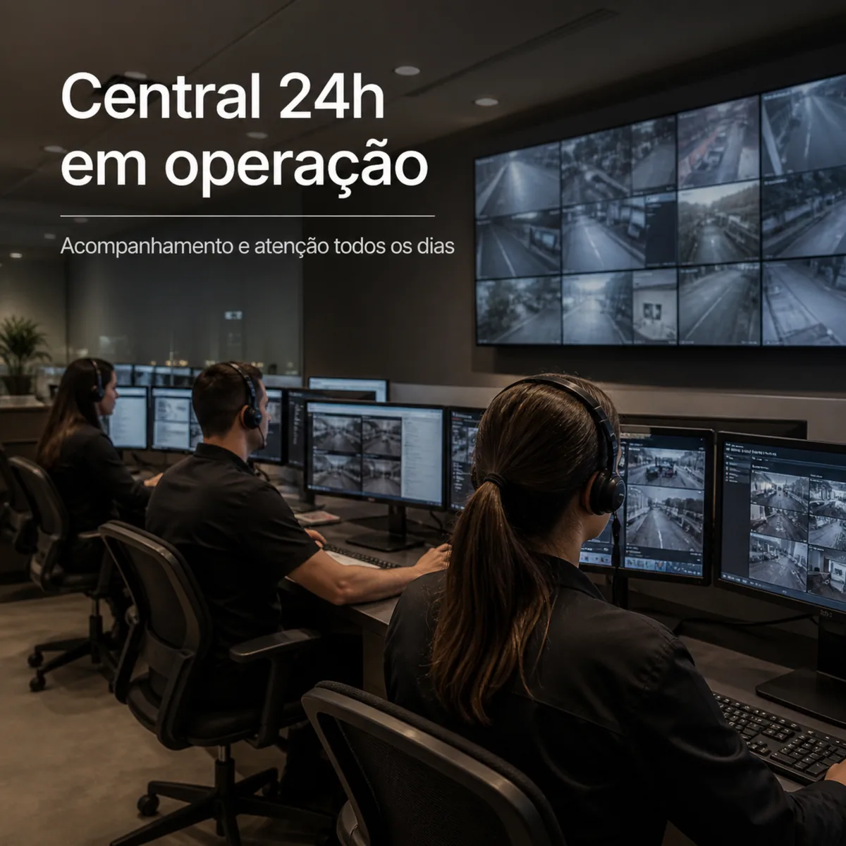 Central 24h da Vigitron em operação para monitoramento eletrônico