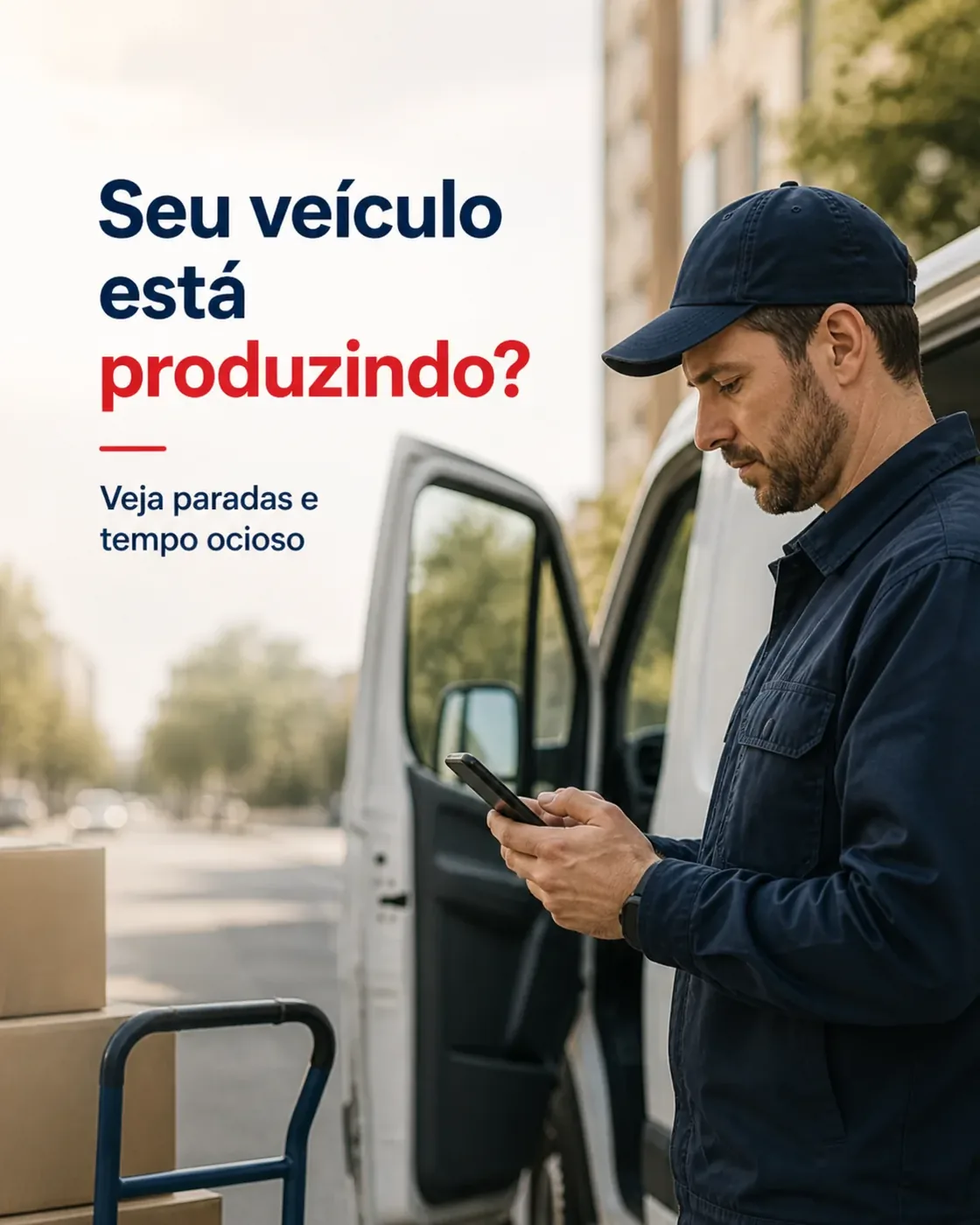 Controle de paradas e tempo ocioso em rastreamento veicular empresarial